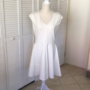 BARR III cream fit and flair dress , cap sleeves, winter white size XL
